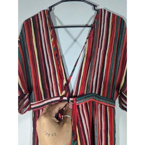 Windsor Multicolor Striped V Neck Jumpsuit Women Size S - Picture 5 of 8